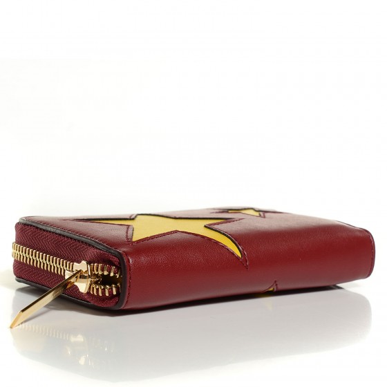 STELLA McCARTNEY Eco Alter Nappa Cavendish Stars Wallet Ruby
