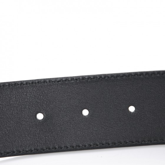 GUCCI Calfskin Double G 40mm Belt 85 34 Black 207130