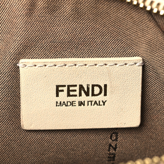 Fendi バッグ刺繍ブローチ FENDI Patent Zucchino Vitello Floral Forever Pochette White