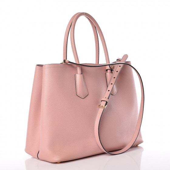 PRADA Saffiano Cuir Large Double Bag Orchidea 422533