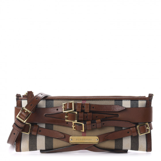 BURBERRY　バッグ BURBERRY House Check Calf Hair Leopard Print Peyton