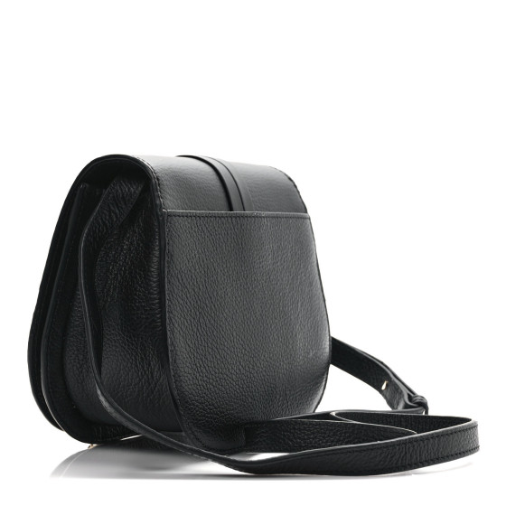 CHLOE Calfskin Mini Alphabet Saddle Bag Black 1165702