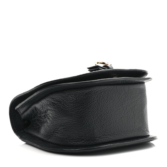 CHLOE Calfskin Mini Alphabet Saddle Bag Black 1165702