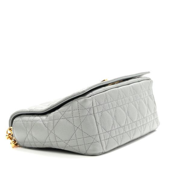 【ヴィンテージ】Rank:S☆Dior Grey Caro Medium Cannage バック CHRISTIAN DIOR Calfskin Cannage Medium Caro Bag Grey 1165409