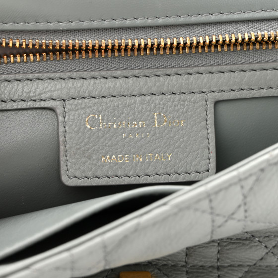 【ヴィンテージ】Rank:S☆Dior Grey Caro Medium Cannage バック CHRISTIAN DIOR Calfskin Cannage Medium Caro Bag Grey 1165409