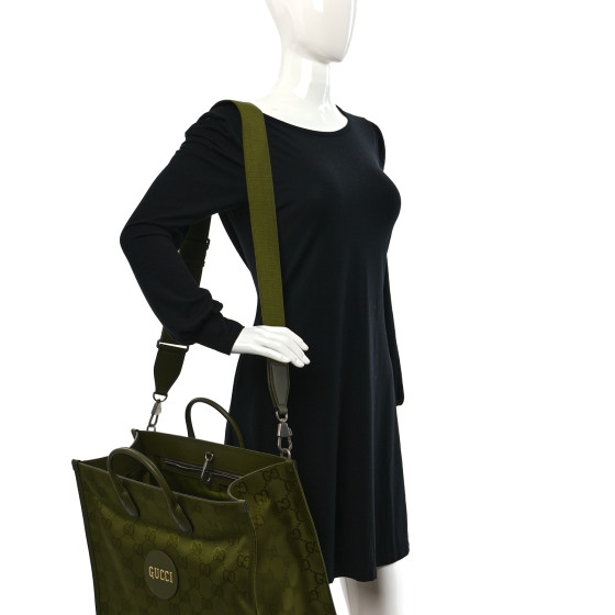 GUCCI Econyl Nylon Monogram Large Off The Grid Tote Bag