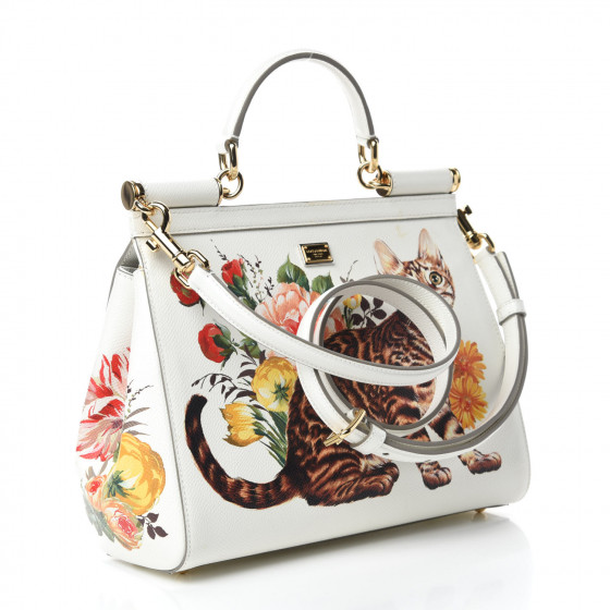 DOLCE & GABBANA Dauphine Cat Print Medium Miss Sicily