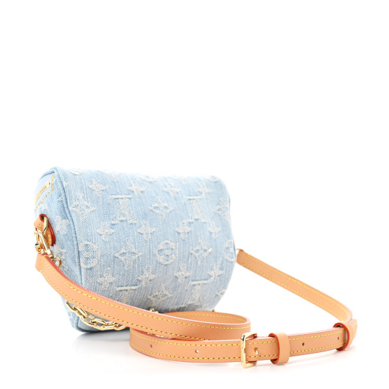 【LOUIS VUITTON】ミニ バムバッグ スカイブルーデニム ルイ・ヴィトン24年夏ウィメンズバッグ、“ヴィンテージ調デニム