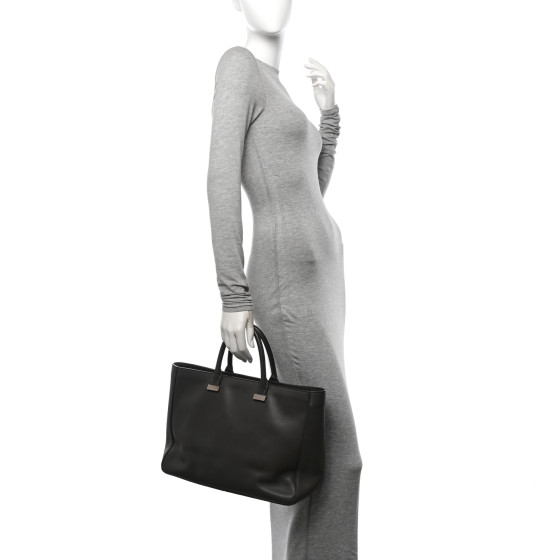 THE ROW Calfskin Day Luxe Tote Grey 1626883 | FASHIONPHILE