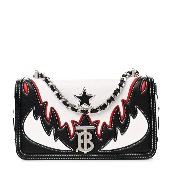 BURBERRY Calfskin Lola Bag White Multicolor 1628708