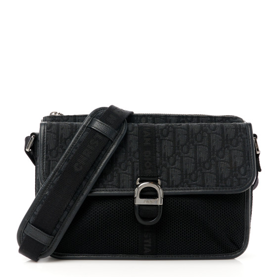 CHRISTIAN DIOR Oblique Jacquard Dior 8 With Strap Black