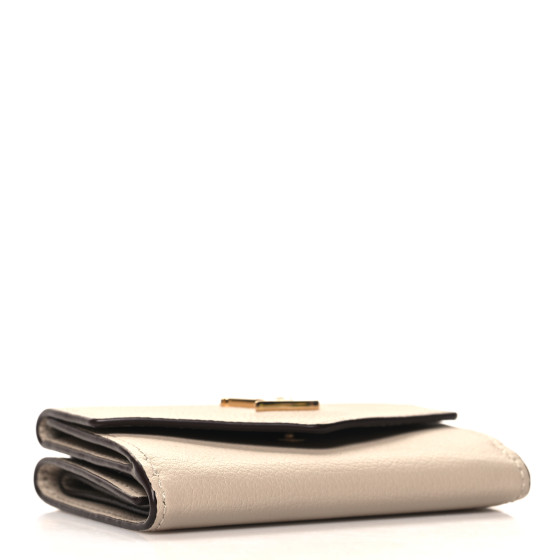 小物 Louis Vuitton Mylockme Compact Wallet LOUIS VUITTON Soft Calfskin My LockMe Compact Wallet Greige