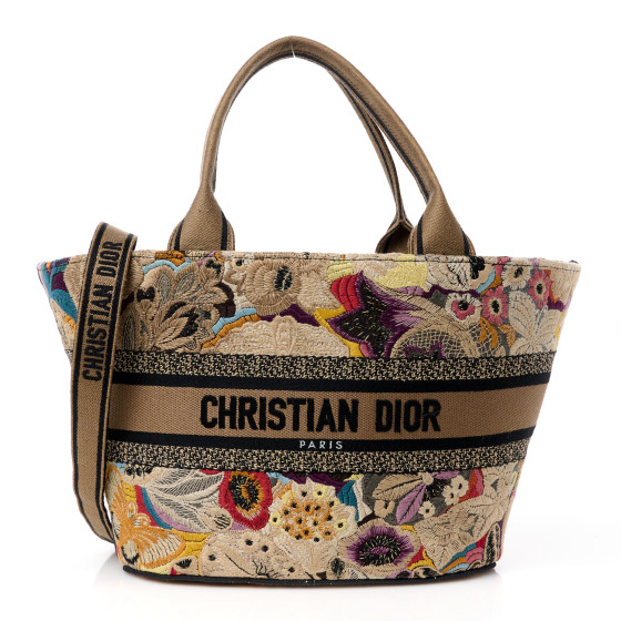 CHRISTIAN DIOR Canvas Embroidered Butterfly Brocart Hat