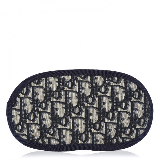 CHRISTIAN DIOR Oblique Sleep Mask Navy Blue 333879 FASHIONPHILE