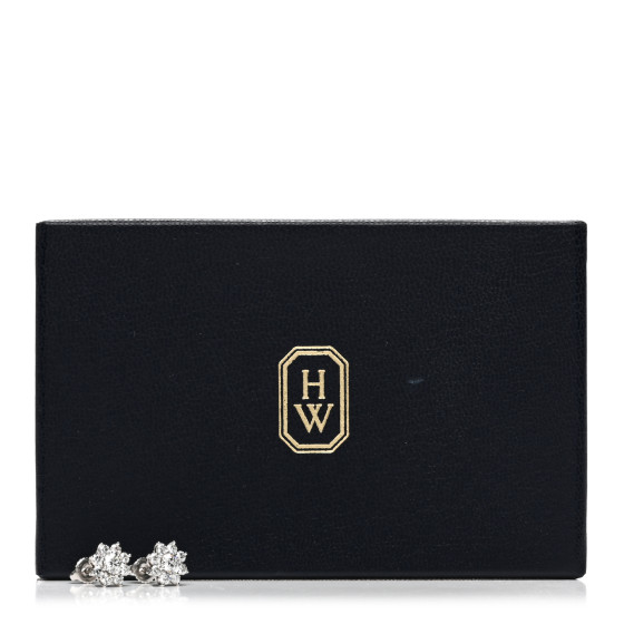 HARRY WINSTON Platinum Diamond Petite Sunflower Earrings