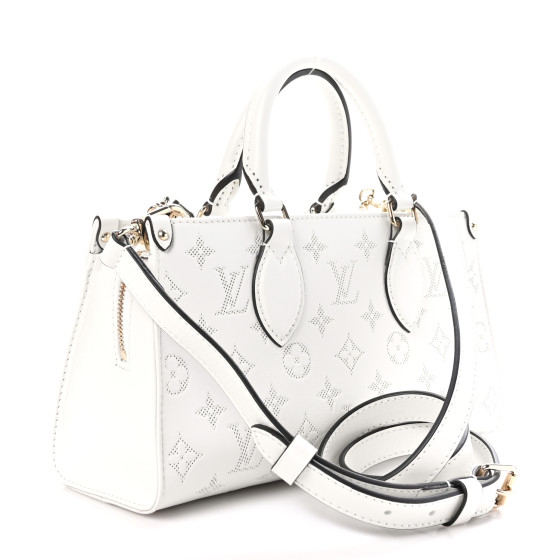 LOUIS VUITTON Calfskin Embossed Monogram OnTheGo East West