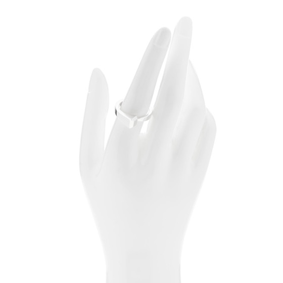 HERMES Sterling Silver PM Clou de Forge Ring 57 8 1353927