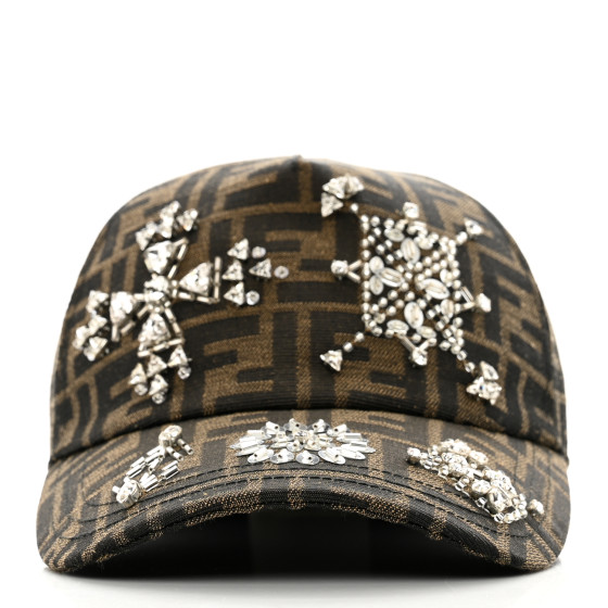 FENDI Canvas FF Crystal Baseball Hat 1343528 | FASHIONPHILE