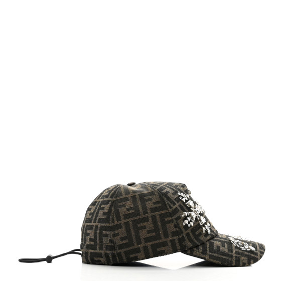 FENDI Canvas FF Crystal Baseball Hat 1343528 | FASHIONPHILE