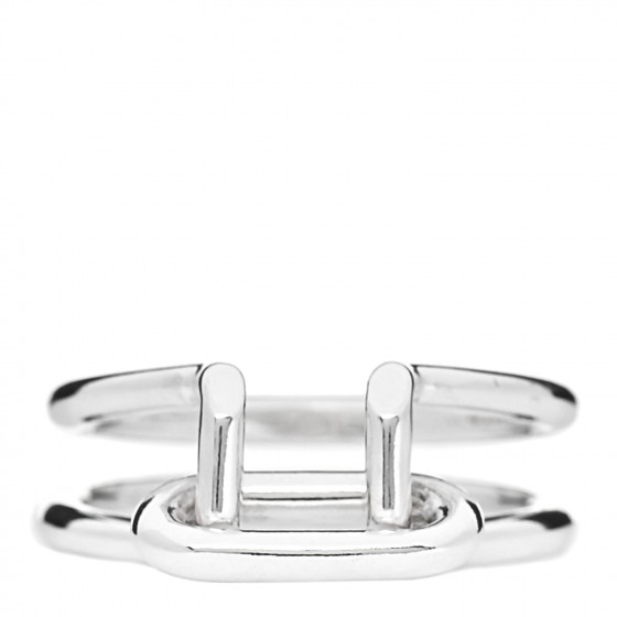 TIFFANY Sterling Silver HardWear Two-Row Ring 56 7.75