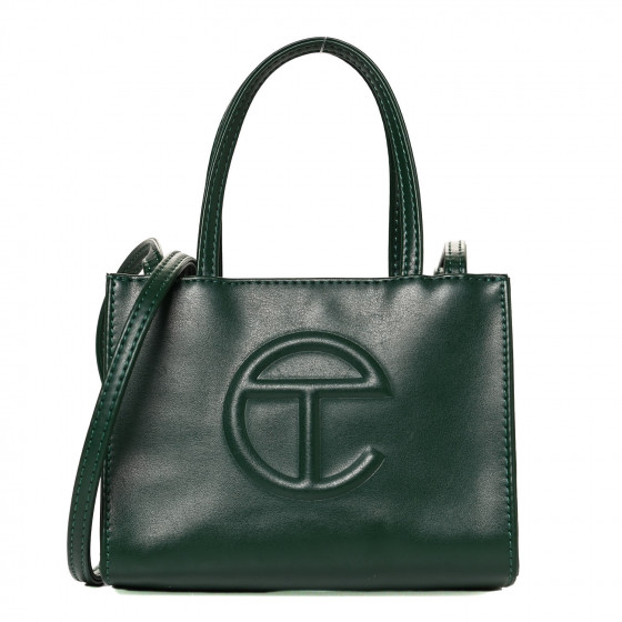 【TELFAR】 Telfar Small Shopping Bag Dark Olive TELFAR Vegan Leather Small Shopping Bag Dark Olive 985893