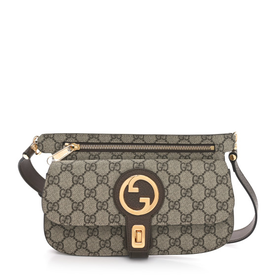 【GUCCI 】GG Supreme Wallet Belt Bag BEIGE EBONY GUCCI GG Supreme Monogram Web Ophidia Belt Bag Beige Ebony