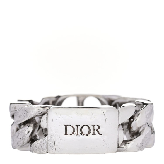 【Dior】 要在庫確認 CD ロック リング CHRISTIAN DIOR Sterling Silver CD Icon Chain Link Ring 60