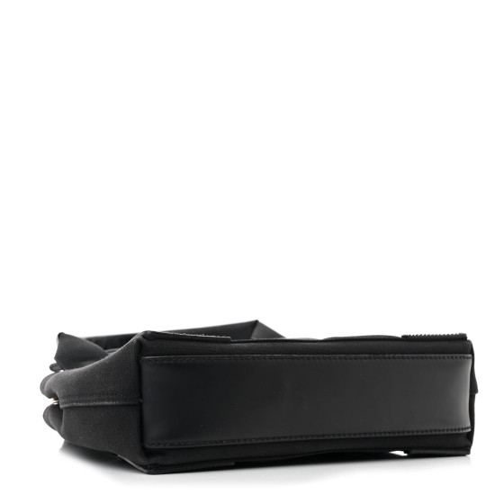 BALENCIAGA Cotton Canvas Calfskin Navy Cabas XS Black
