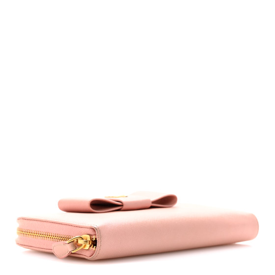 PRADA 長財布 SAFFIANO FIOCCO PRADA Saffiano Fiocco Bow Zip Around Wallet Orchidea 1659791