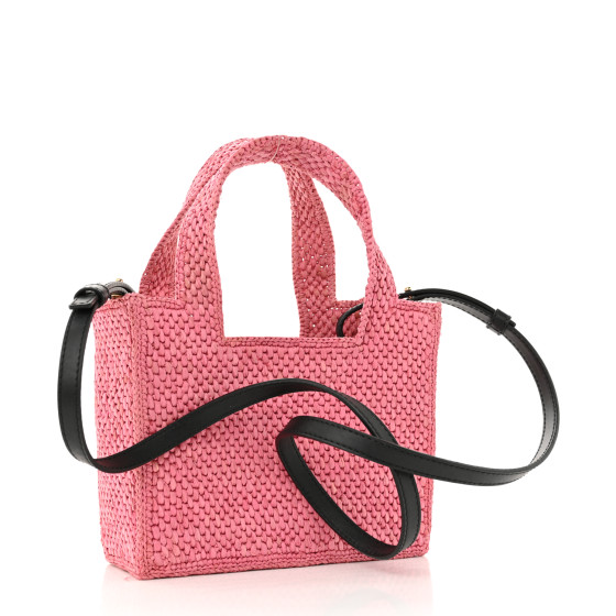 24PF new/LOEWE x Paula's Ibizaトートバッグ Bag Pink LOEWE X PAULA'S IBIZA Raffia Font Tote Sunset Pink 1657917