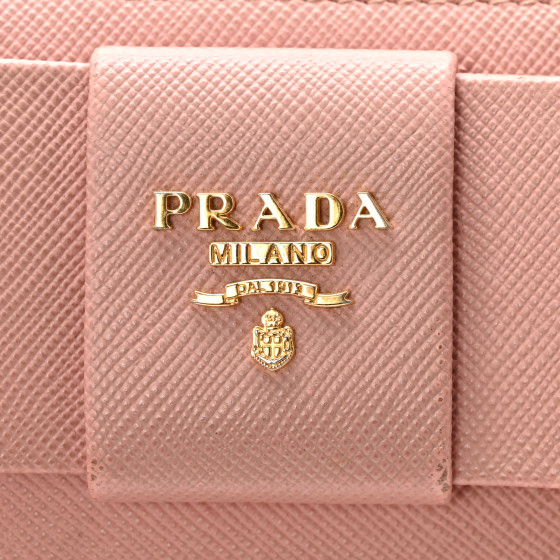 PRADA 長財布 SAFFIANO FIOCCO PRADA Saffiano Fiocco Bow Zip Around Wallet Orchidea 1659791