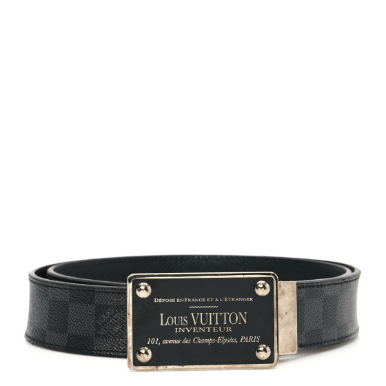 LOUIS VUITTON Damier Graphite 35mm LV Inventeur Reversible