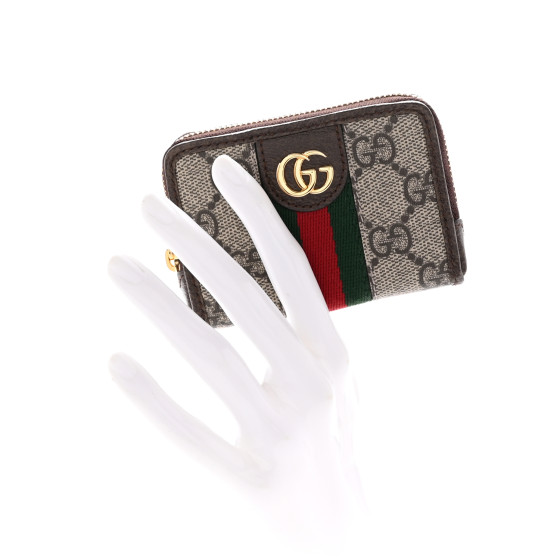 GUCCI GG Supreme Monogram Web Ophidia Playing Card Case