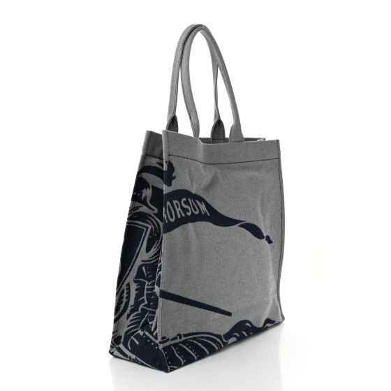 BURBERRY Canvas EKD Square Tote Knight 1657239 | FASHIONPHILE
