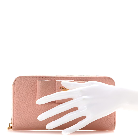 PRADA 長財布 SAFFIANO FIOCCO PRADA Saffiano Fiocco Bow Zip Around Wallet Orchidea 1659791