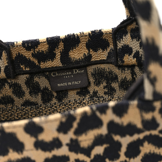 Dior ミッツァ ChristianDior CHRISTIAN DIOR Canvas Mizza Embroidered Small Leopard Book