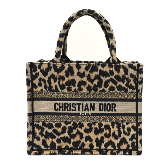 Dior ミッツァ ChristianDior CHRISTIAN DIOR Canvas Mizza Embroidered Small Leopard Book