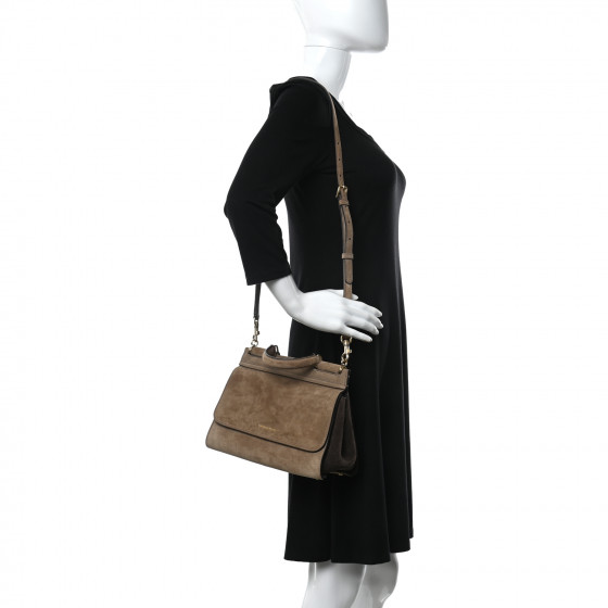DOLCE & GABBANA Suede Small Sicily Satchel 971543 | FASHIONPHILE