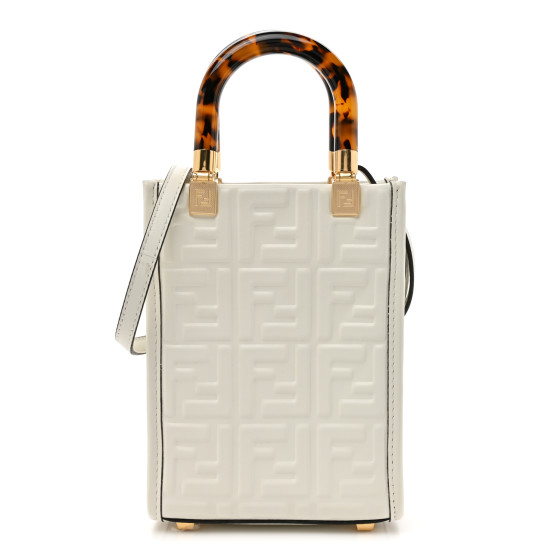 トートバッグ [Fendi] Sunshine Shopper Leather Mini Bag White s-l400.jpg