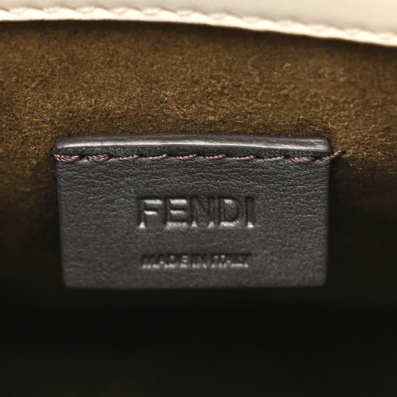 FENDI Vitello Plexiglass FF Embossed Mini Fendi Sunshine