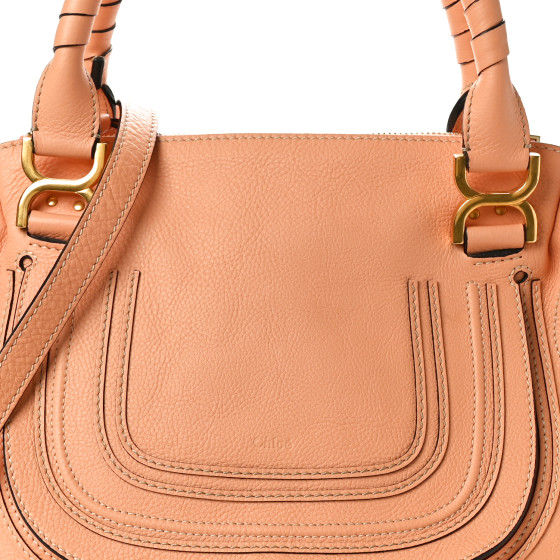 ハンドバッグ CHLOE SATCHELS APRICOT PINK CHLOE Calfskin Large Marcie Satchel Paradise Pink 1326794