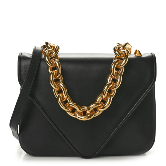 ★BOTTEGA VENETA★ Envelope Mount Shoulder Bag Black 667398V Bottega Veneta Mount Envelope Medium Shoulder Bag Leather