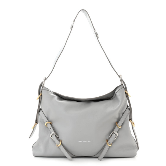 GIVENCHY Calfskin Medium Voyou Bag Light Grey