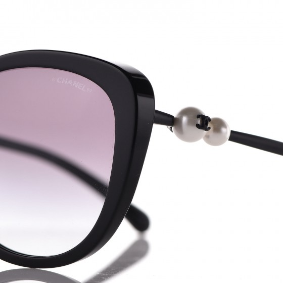 CHANEL Pearl Sunglasses 5338-H-A Black 328768 | FASHIONPHILE
