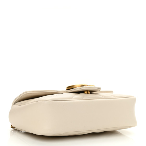 GUCCI Calfskin Matelasse Super Mini GG Marmont Shoulder Bag