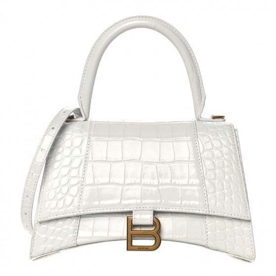 ハンドバッグ BALENCIAGA HOURGLASS SMALL HANDBAG IN WHITE MATTE CALFSKIN Women's Hourglass Handbag Small in White | Balenciaga US
