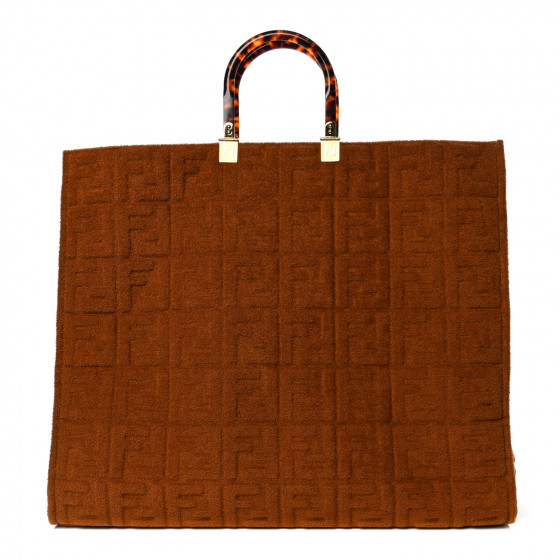 FENDI(フェンディ)/関税送料込み FF Sunshine Medium fabric bag FENDI Orange Technical Fabric Plexiglass FF Motif Sunshine