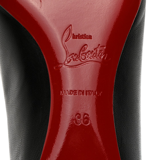 Christian Louboutin FLAT NAPPA 36 美品 CHRISTIAN LOUBOUTIN Shiny Nappa Eloise Flats 36 Black