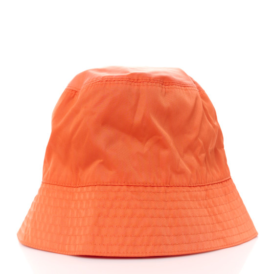 PRADA Re-Nylon Metal Triangle Logo Womens Bucket Hat XL
