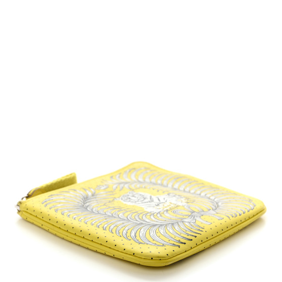 HERMES Swift Tigre Royal Bandana Carre Pocket Pouch Lime